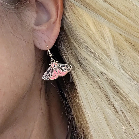 Ear Envy Jewelry - PINK STARRY NIGHT MOTH EARRINGS